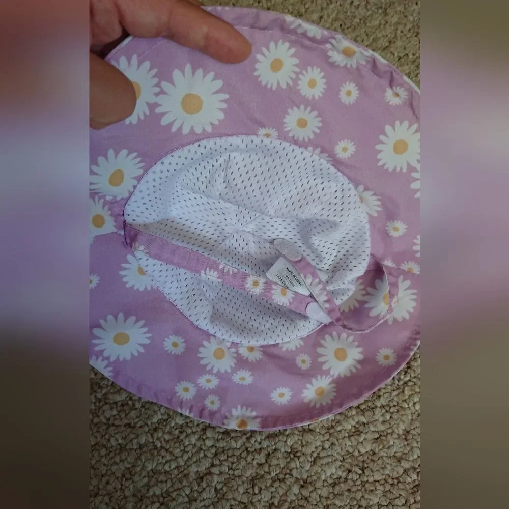 Tahari baby purple floral Sun Hat - 12M